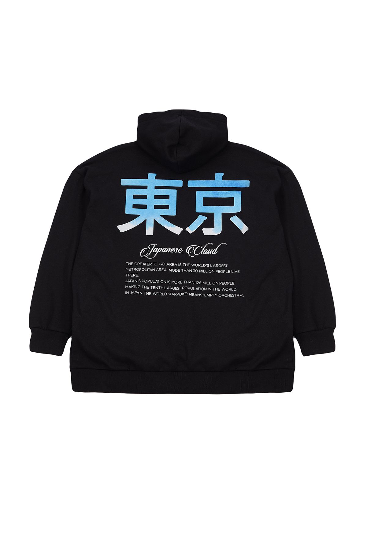 Trendyol Collection-Black Oversize Hooded Sweatshirt - Plus Size TMNAW25AO00002 6