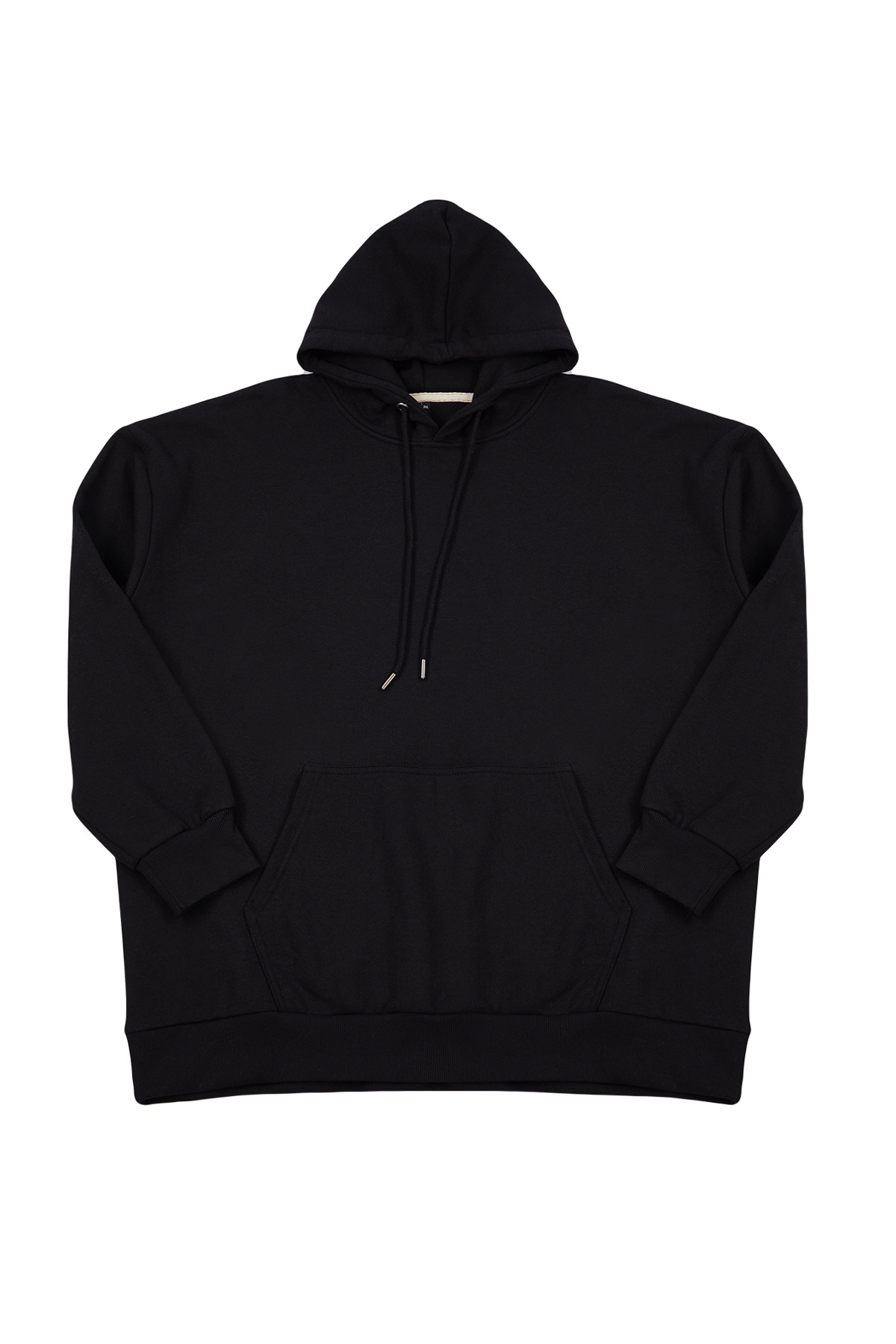 Trendyol Collection-Black Oversize Hooded Sweatshirt - Plus Size TMNAW25AO00002 7
