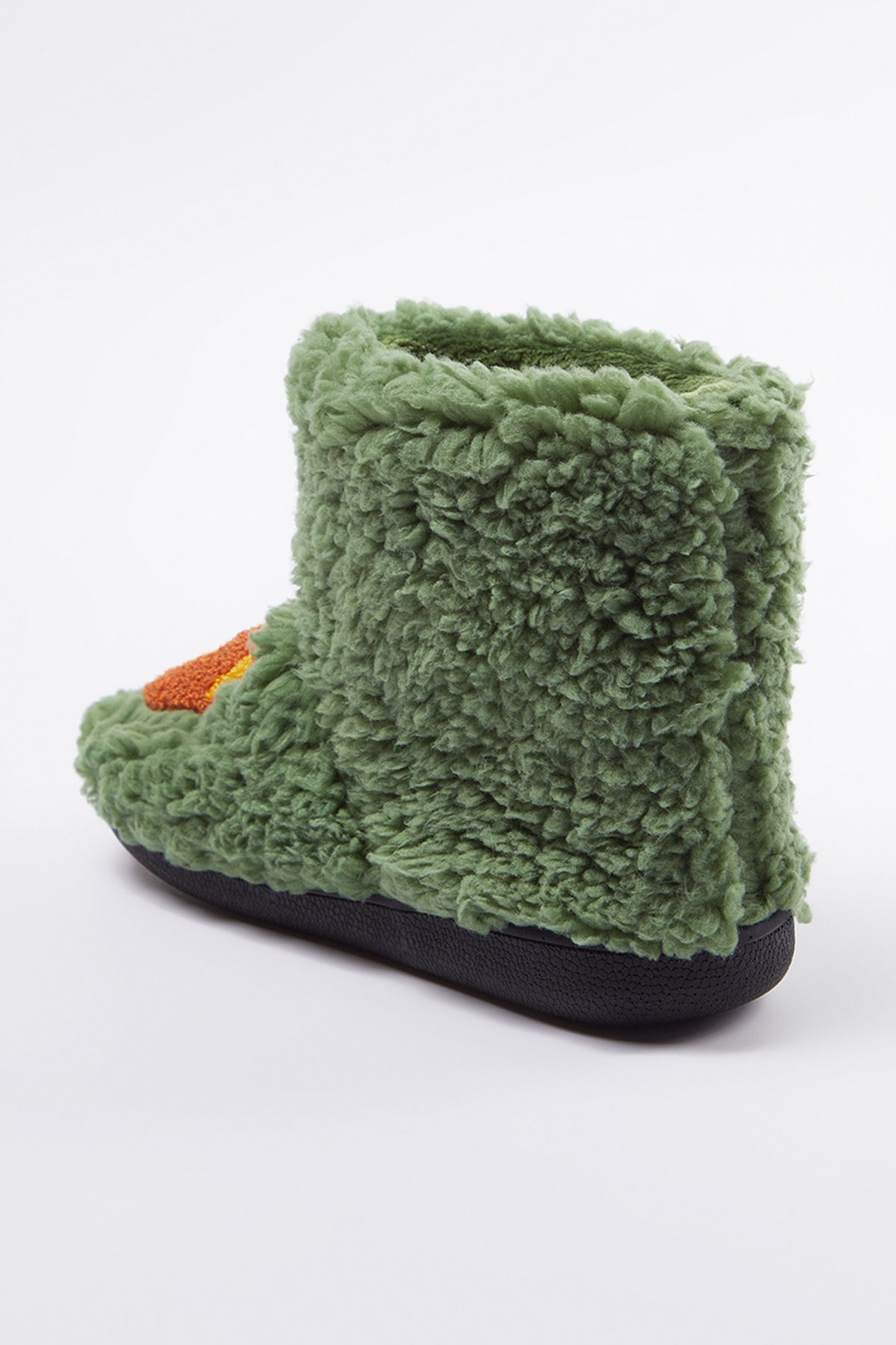 TRENDYOL SHOES-Grüne, mit Plüsch bestickte Hausschuhe für Jungen – TAKAW25ER00001 4