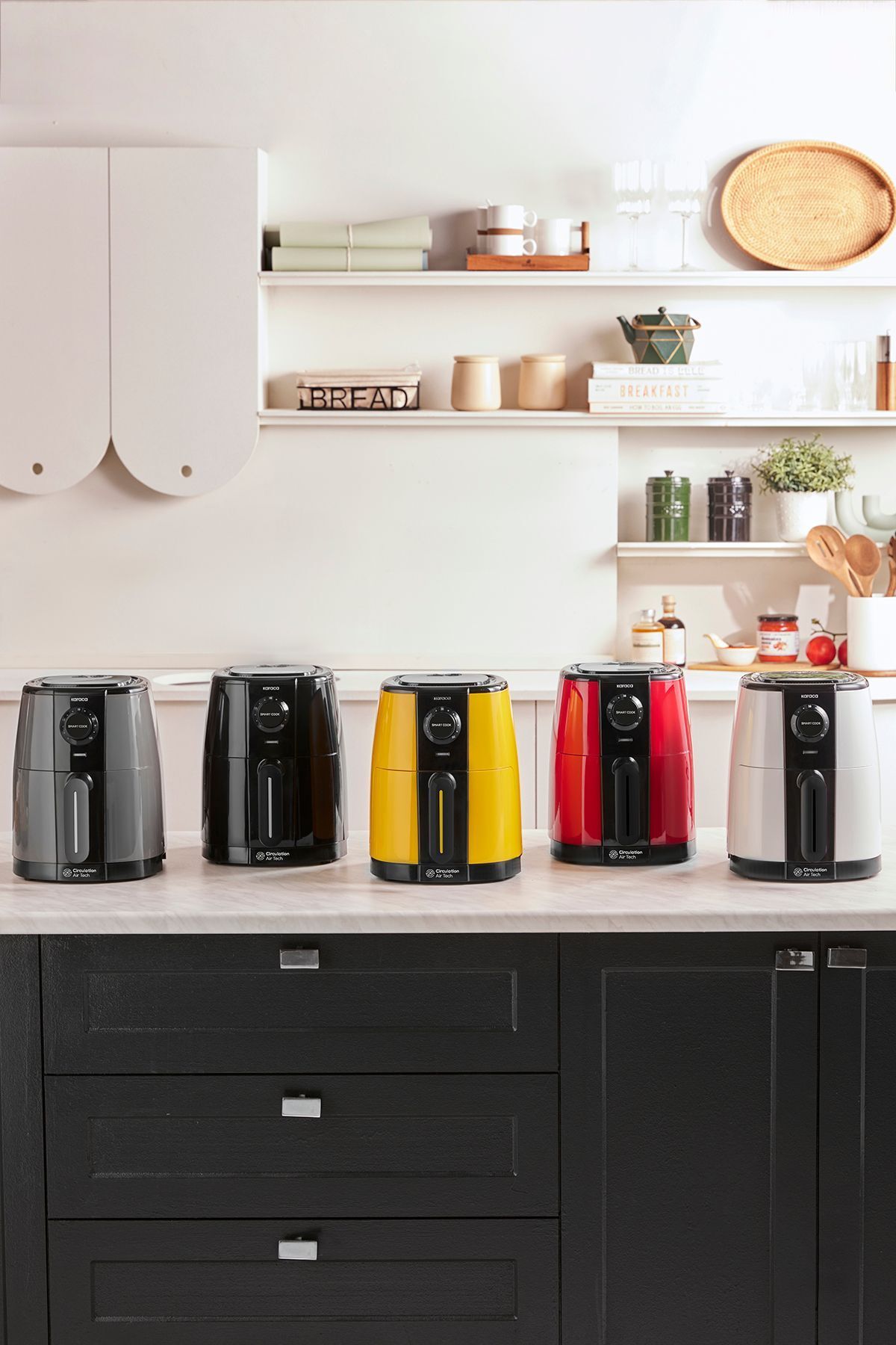 Karaca-Smart Cook Compact Airfryer Space Gray with Time Adjustment for up to 60 Minutes for 2 Persons 8