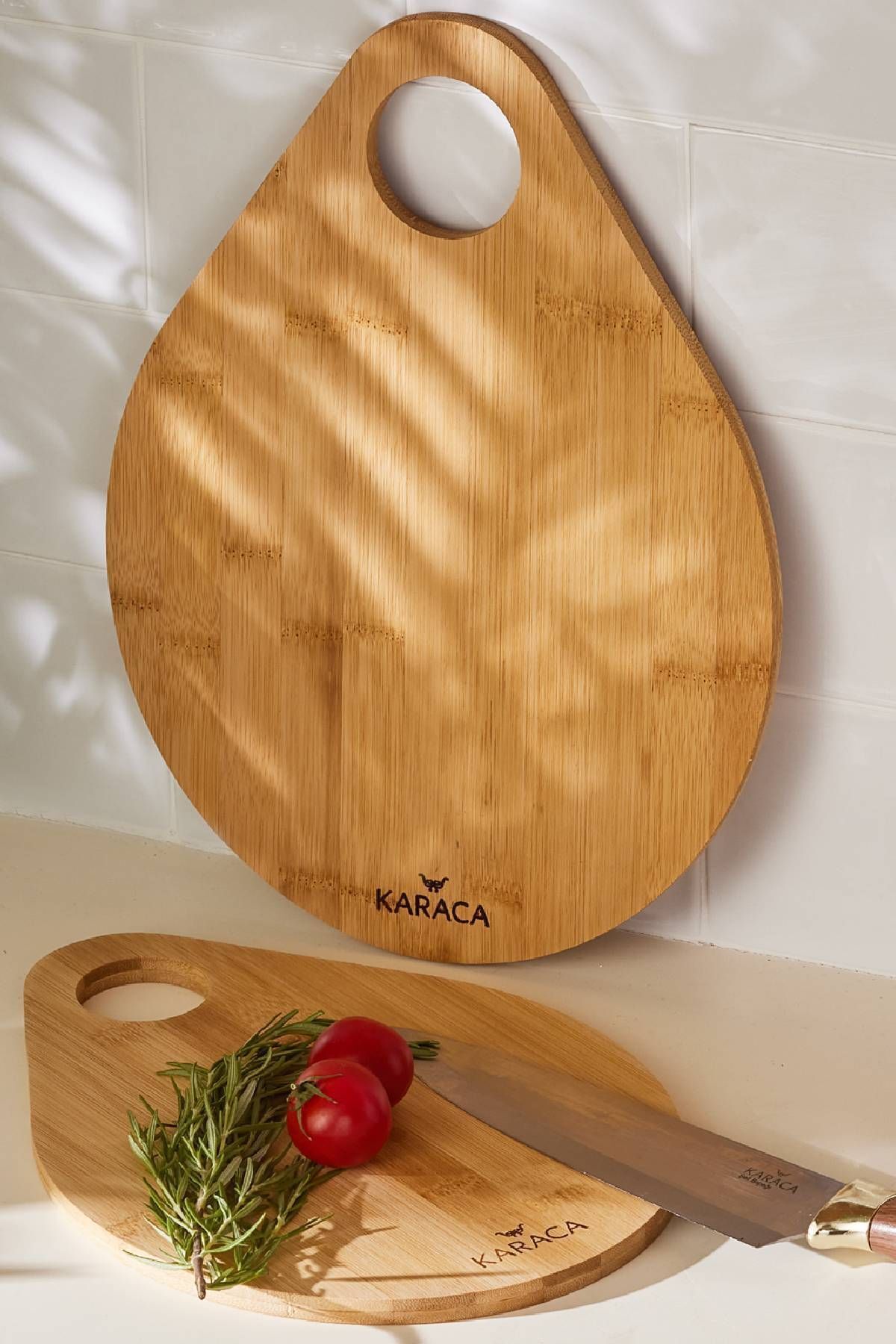 Karaca-2-Piece Drop Bamboo Board - 28/33 Cm 226PSERI 3