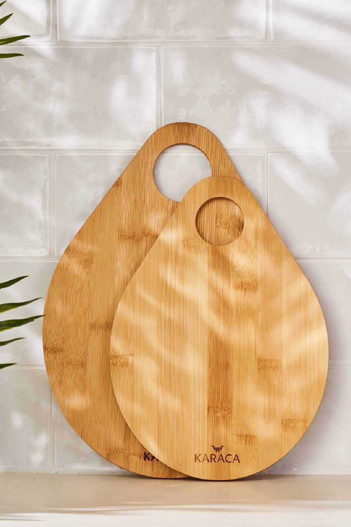 Karaca-2-Piece Drop Bamboo Board - 28/33 Cm 226PSERI 2