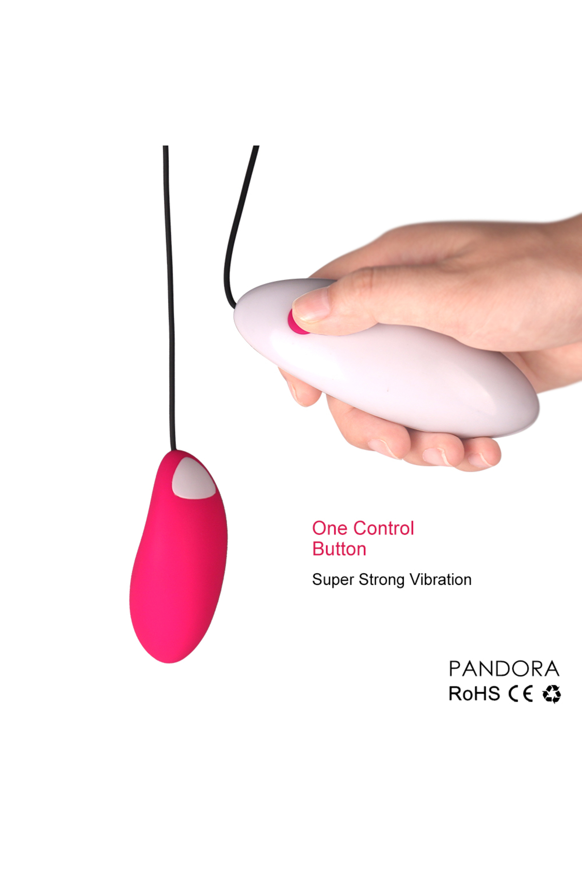 Pandora 100 CM Kablolu Kumandalı Süper Güçlü Titreşimli Kegel Egezersiz Orgazm Vajinal Top 3