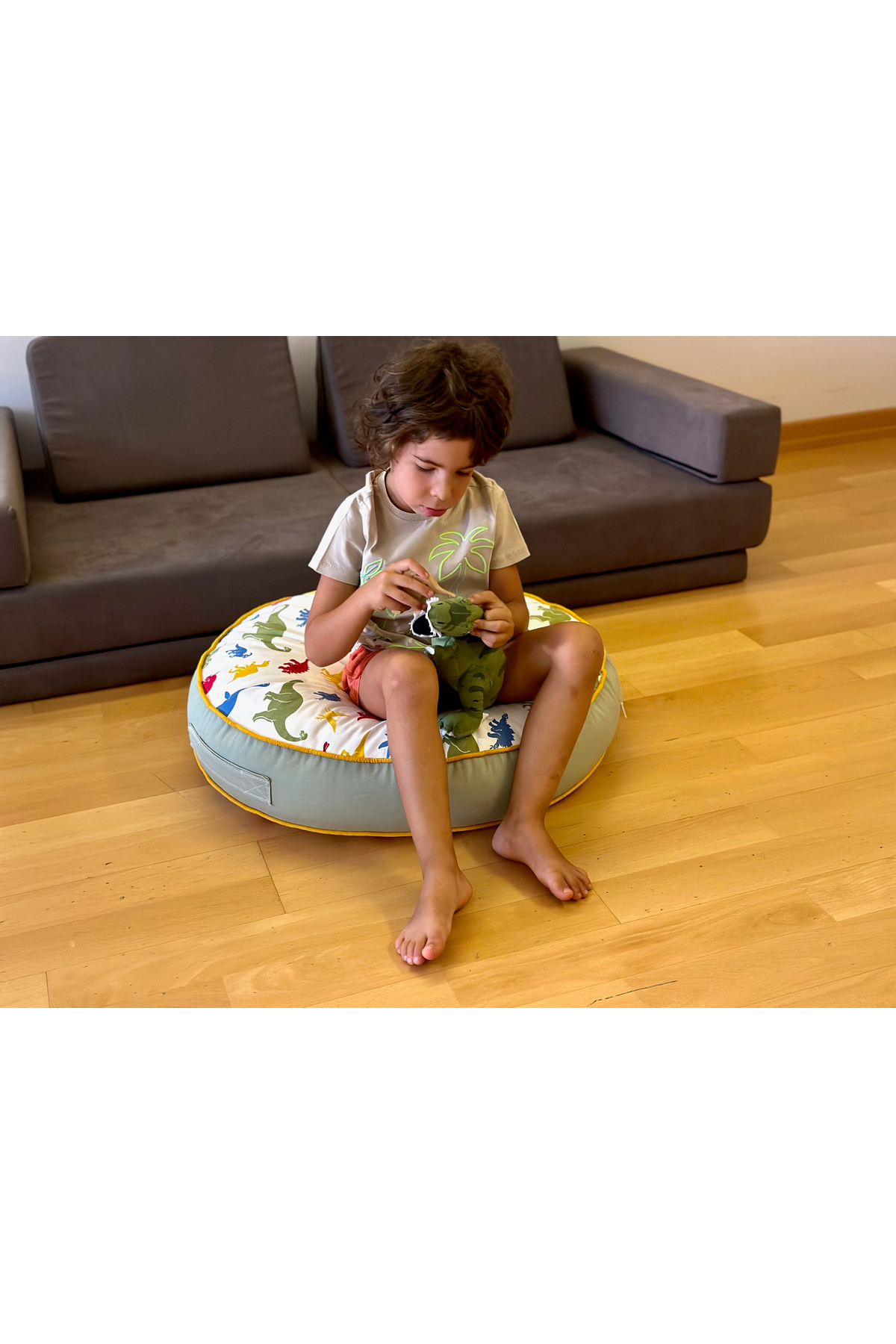 کوسن راحت کودکان مونتهسوری با طرح دایناسور – بالش اتاق پیکلر