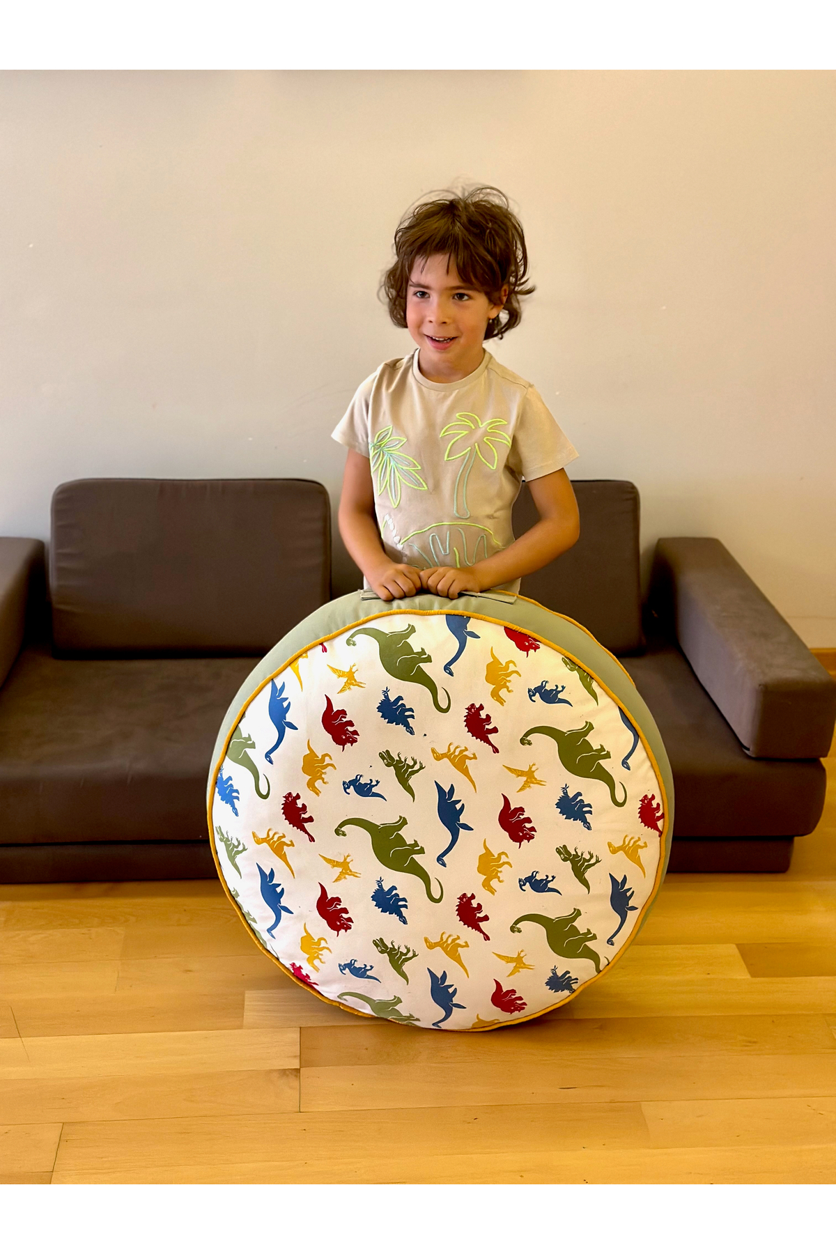 کوسن راحت کودکان مونتهسوری با طرح دایناسور – بالش اتاق پیکلر