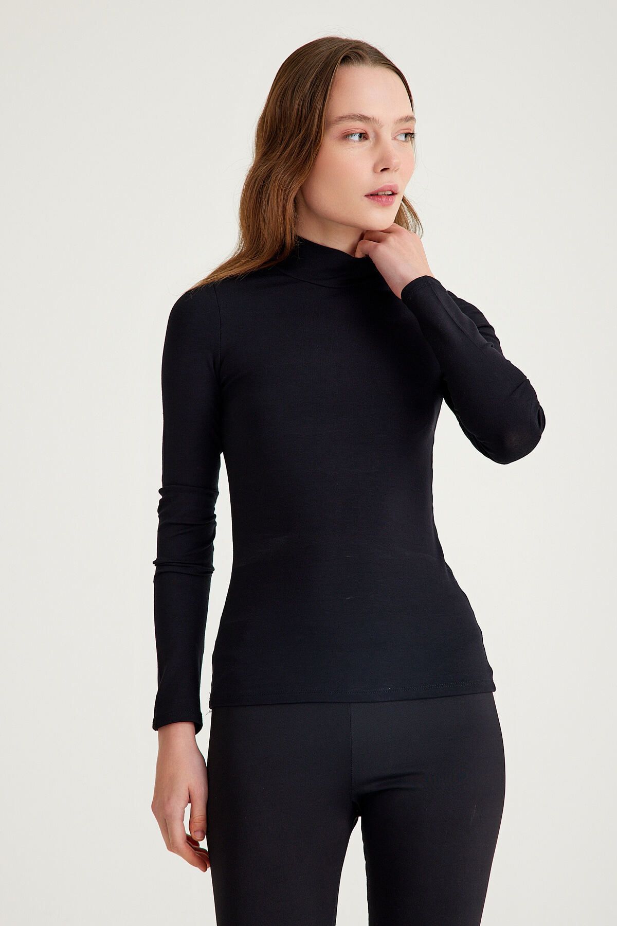 Moda Hour Mh Body Pe Jumătate De Pescar Negru Femeie - XS