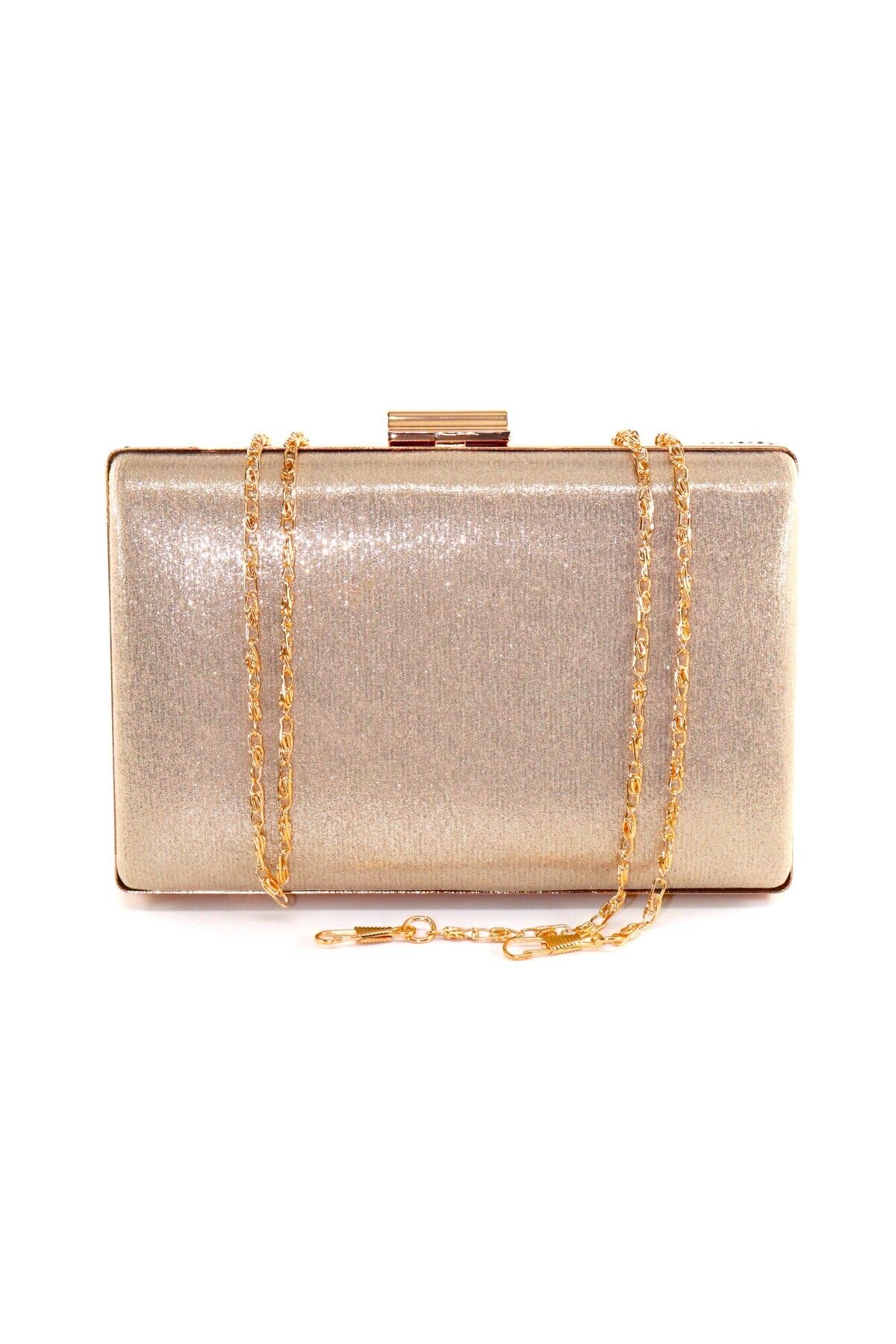 KEEBA Gold Evening Bag with Gold Stones Invitation Evening Bag Trendyol