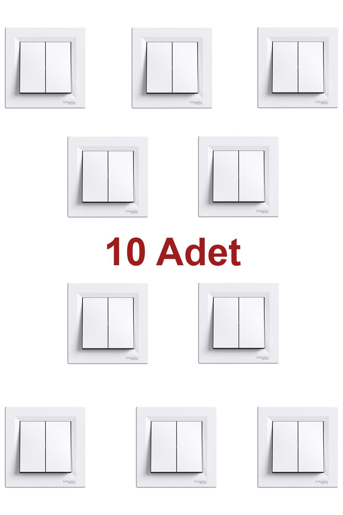 SCHNEIDER-Asfora White Commutator with Switch Frame - 10 Pieces 1