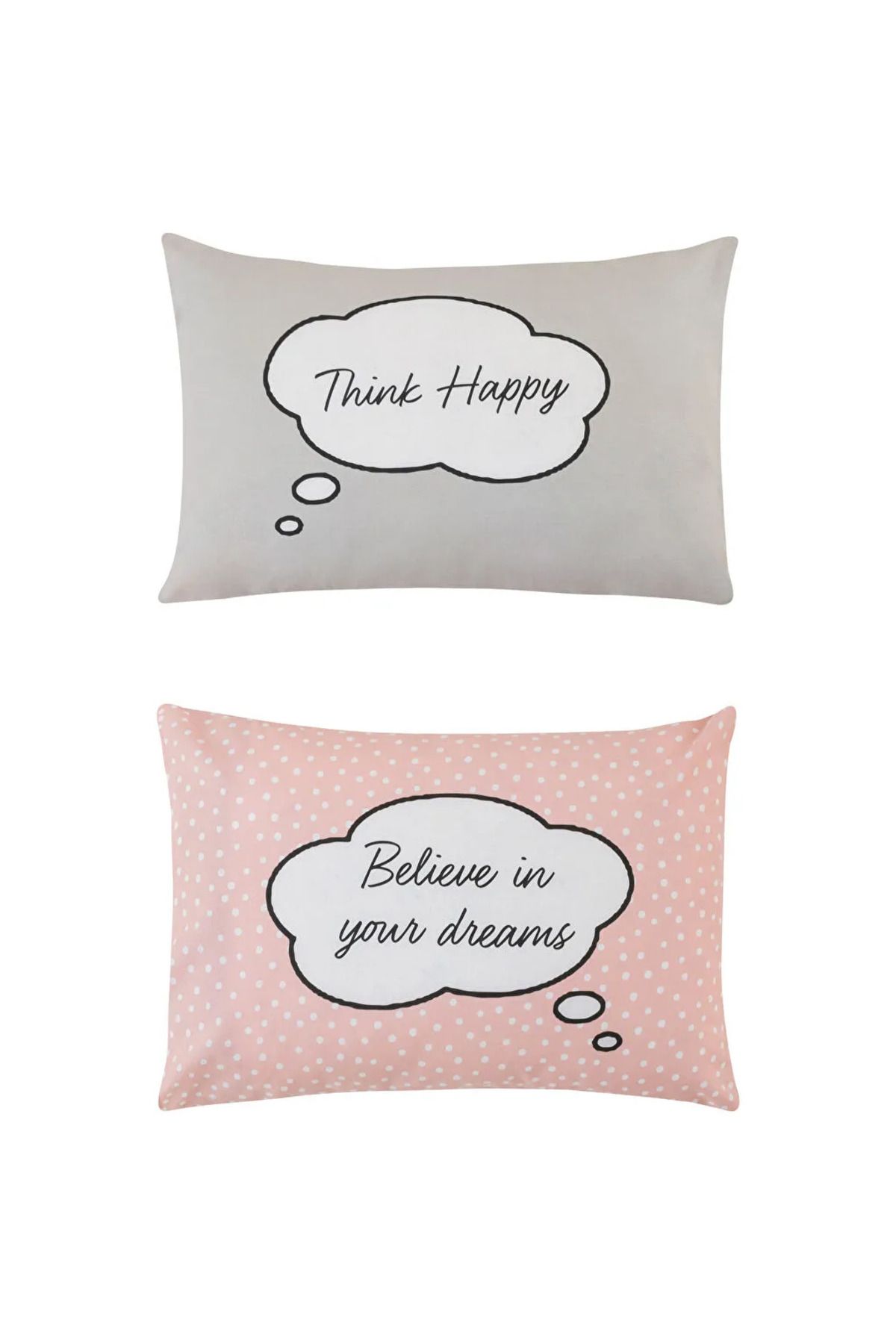 LC Waikiki-Lcw Home 2-piece Text Printed Pillow Case - 50x70 Cm 3