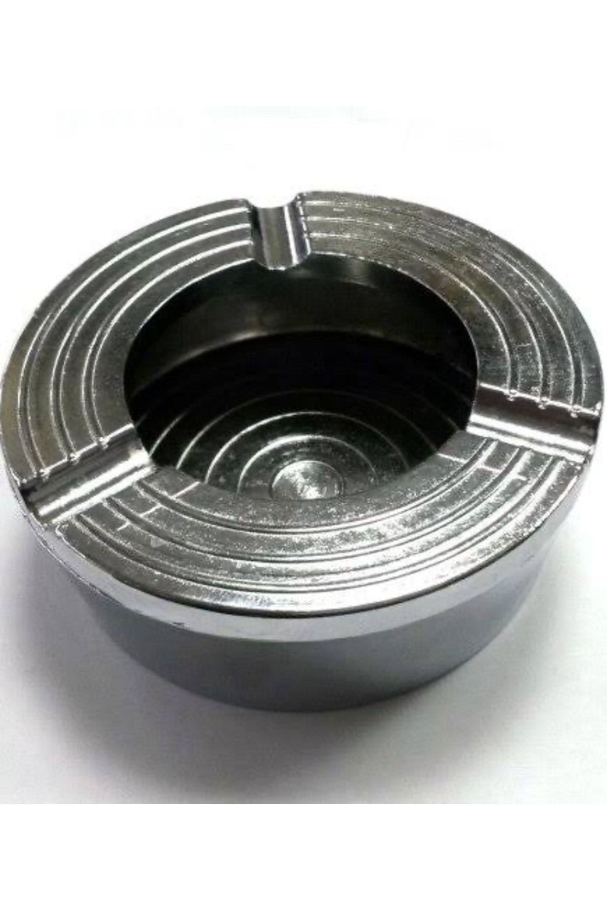 T.m. 1st Class Chrome Casting Zinc Alloy Round Ashtray Hotel,cafe,restaurant 180 gr