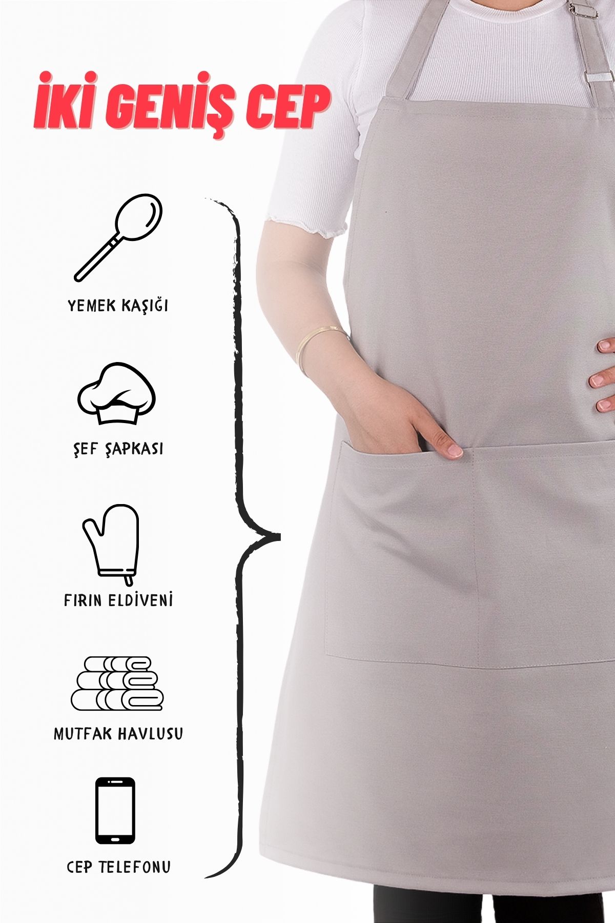 sevilya-Simple Adjustable Kitchen Apron with Hanger 2