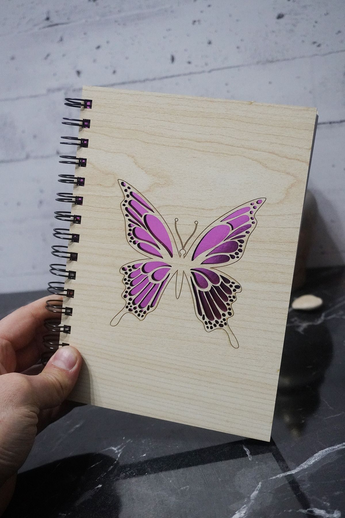 markcat-A5 School Notebook - Butterfly Pattern, Unlined and for Daily Use 1