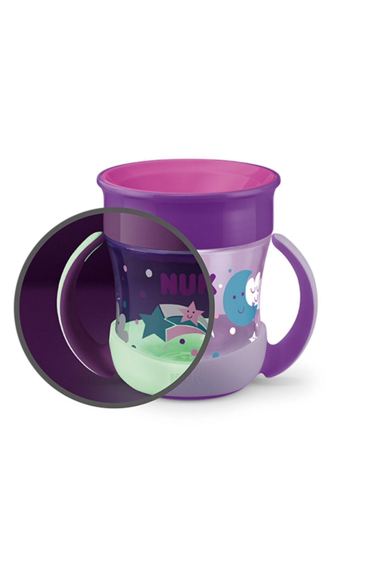 Nuk Karanlıkta Parlayan Mor Mini Magic Cup Alıştırma Bardağı 160 Ml