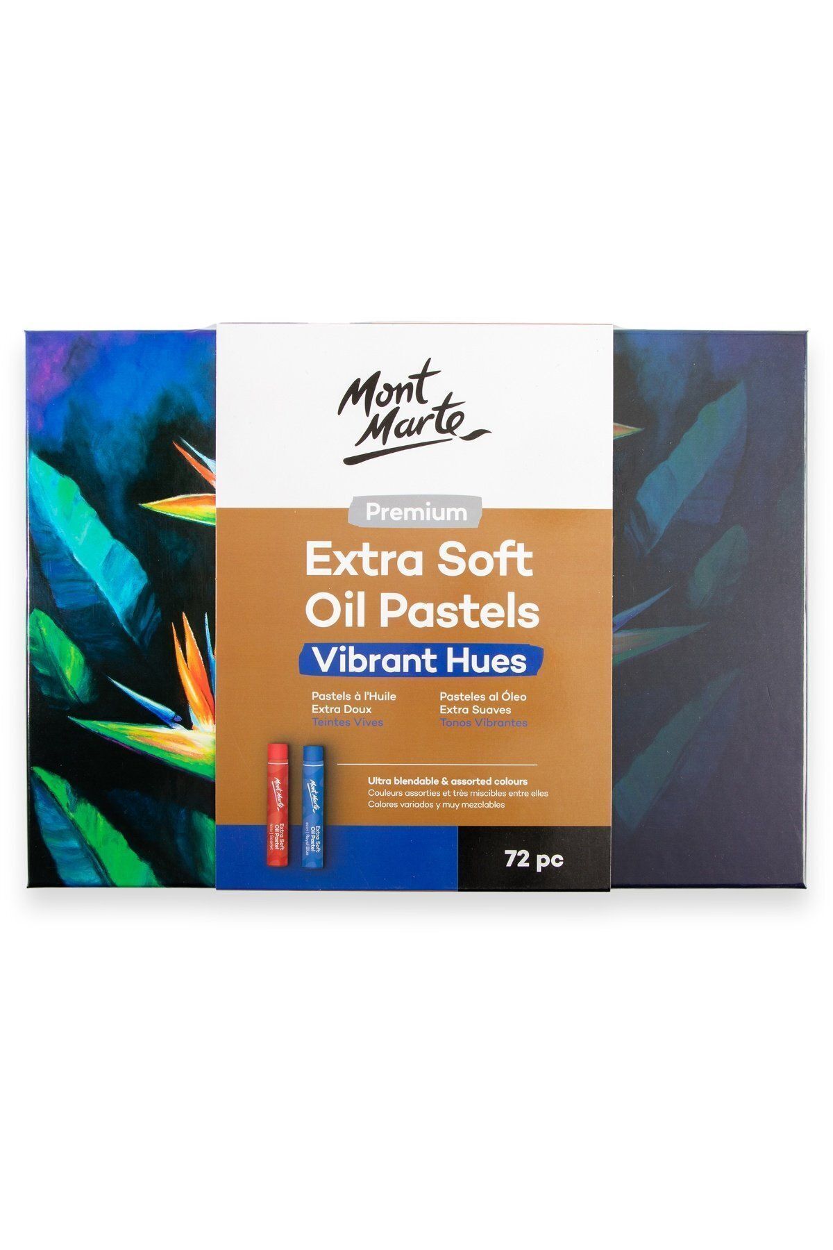 Mont Marte MM Ekstra Yumuşak Yağlı Pastel Canlı Tonlar 72'li Premium