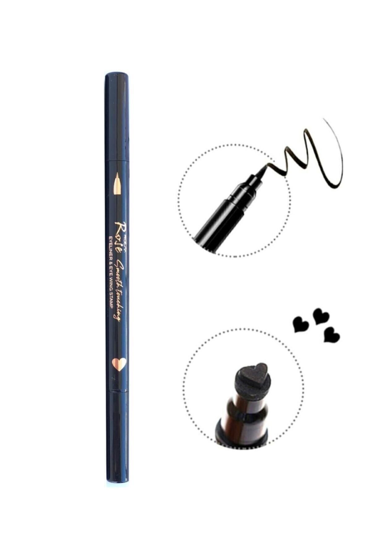 Rose Çift Uçlu Kalp Desenli Eyeliner