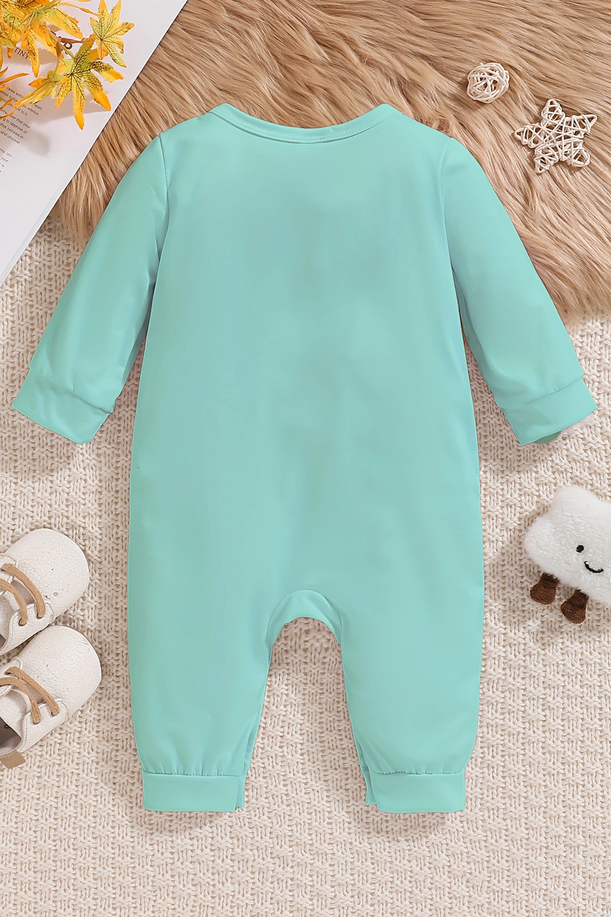 ADABEBEK Mom Dad + Me Baskılı Tarz Kalpli Bebek Tulum 22014 fotoğrafı 2 (önizleme)