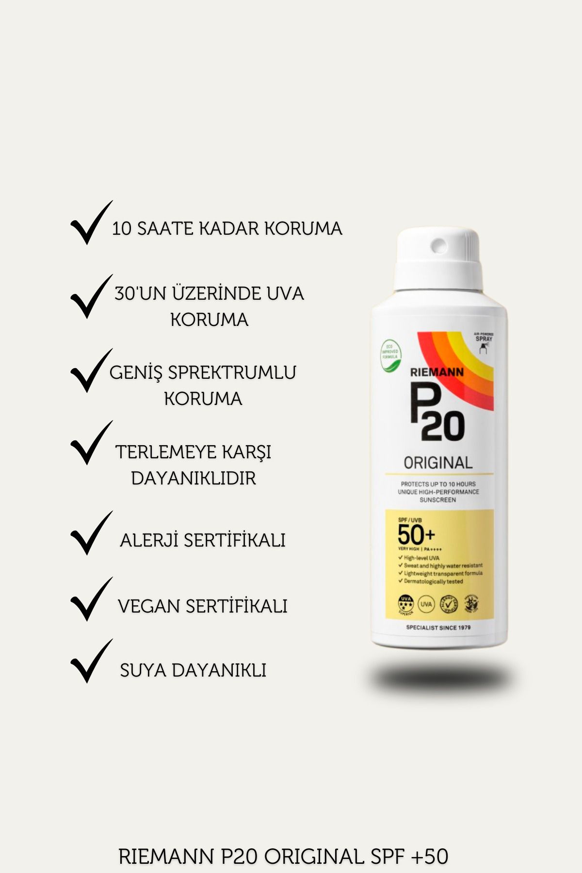 ضد آفتاب P20 Original Spf 50 100 ml Riemann