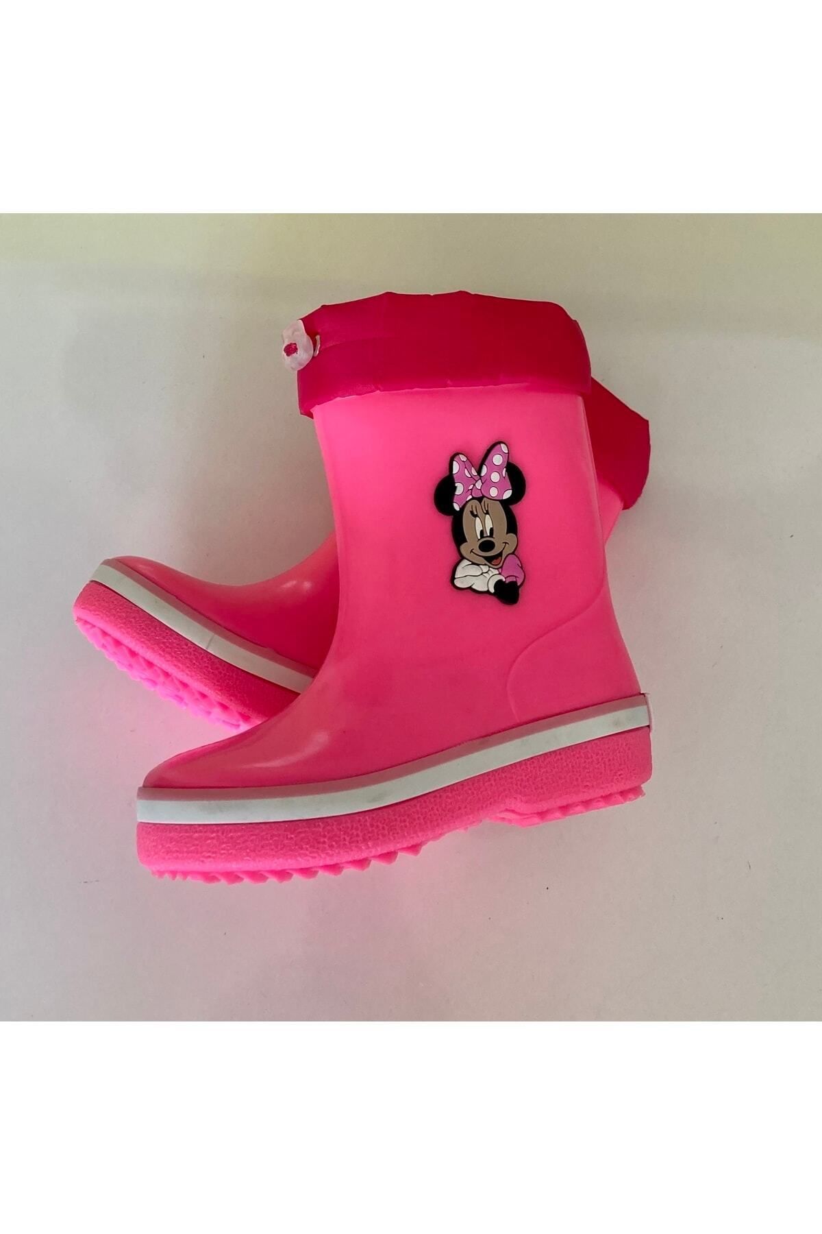 Pink minnie mouse rain boots top