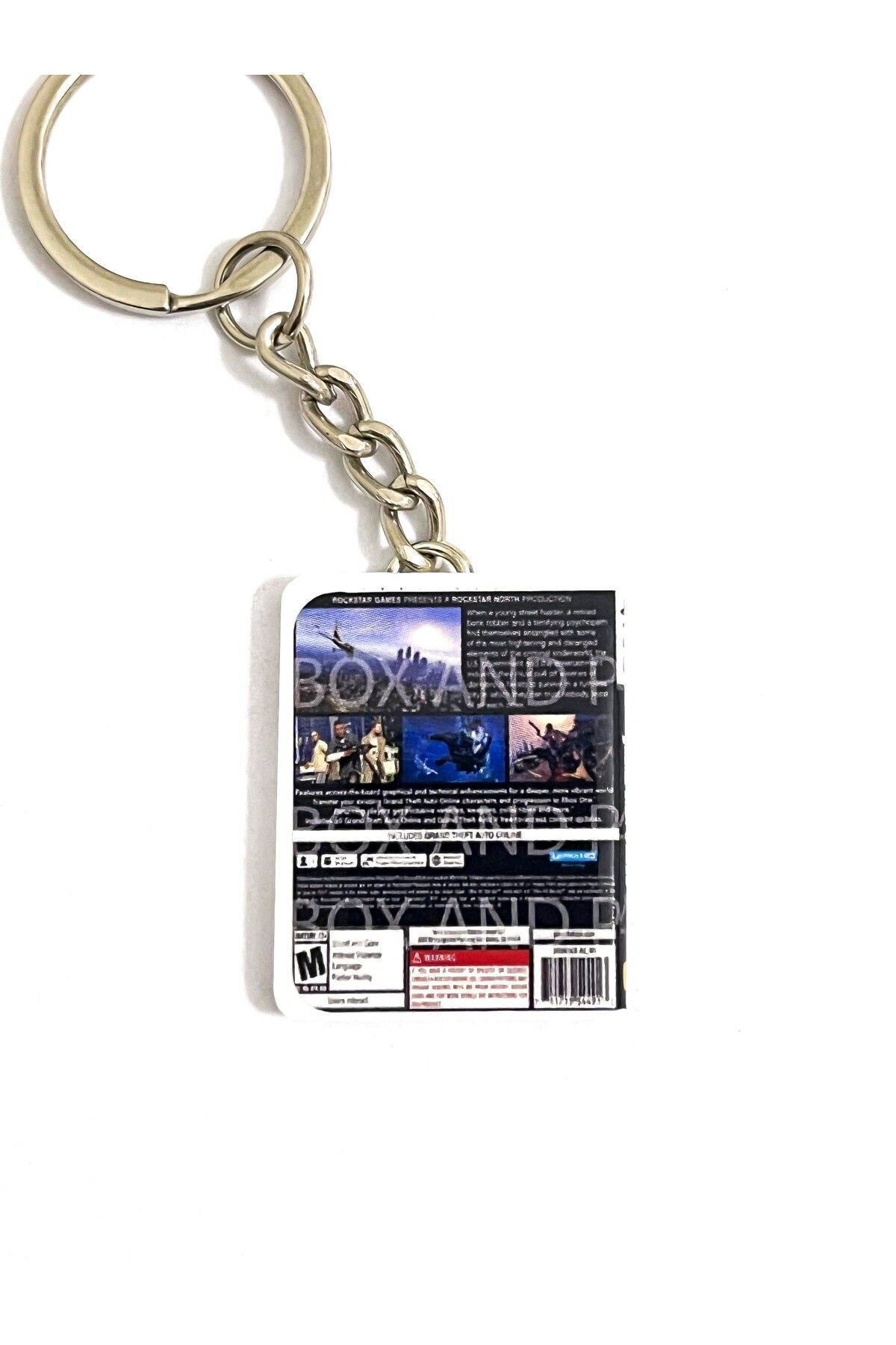 Cosmic Star-Gta 5 Grand Theft Auto V Miniature Ps5 Game Box Keychain 2