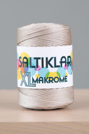 SALTIKLAR Xl Makrome 200gram 4mm - Premium Polyester Makrome Ipi 4mm Bej-227