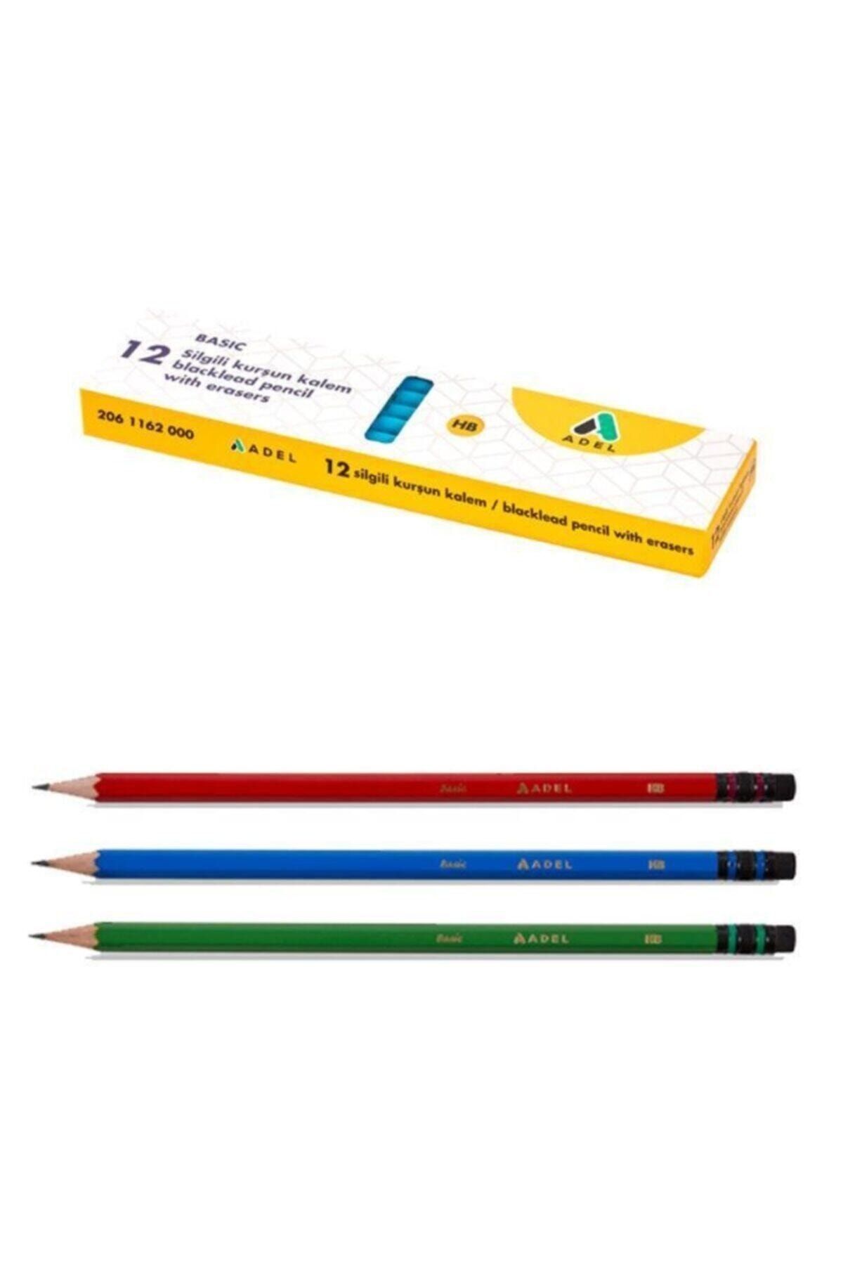 Adel-Basic Round Pencil with Eraser Box of 12 1