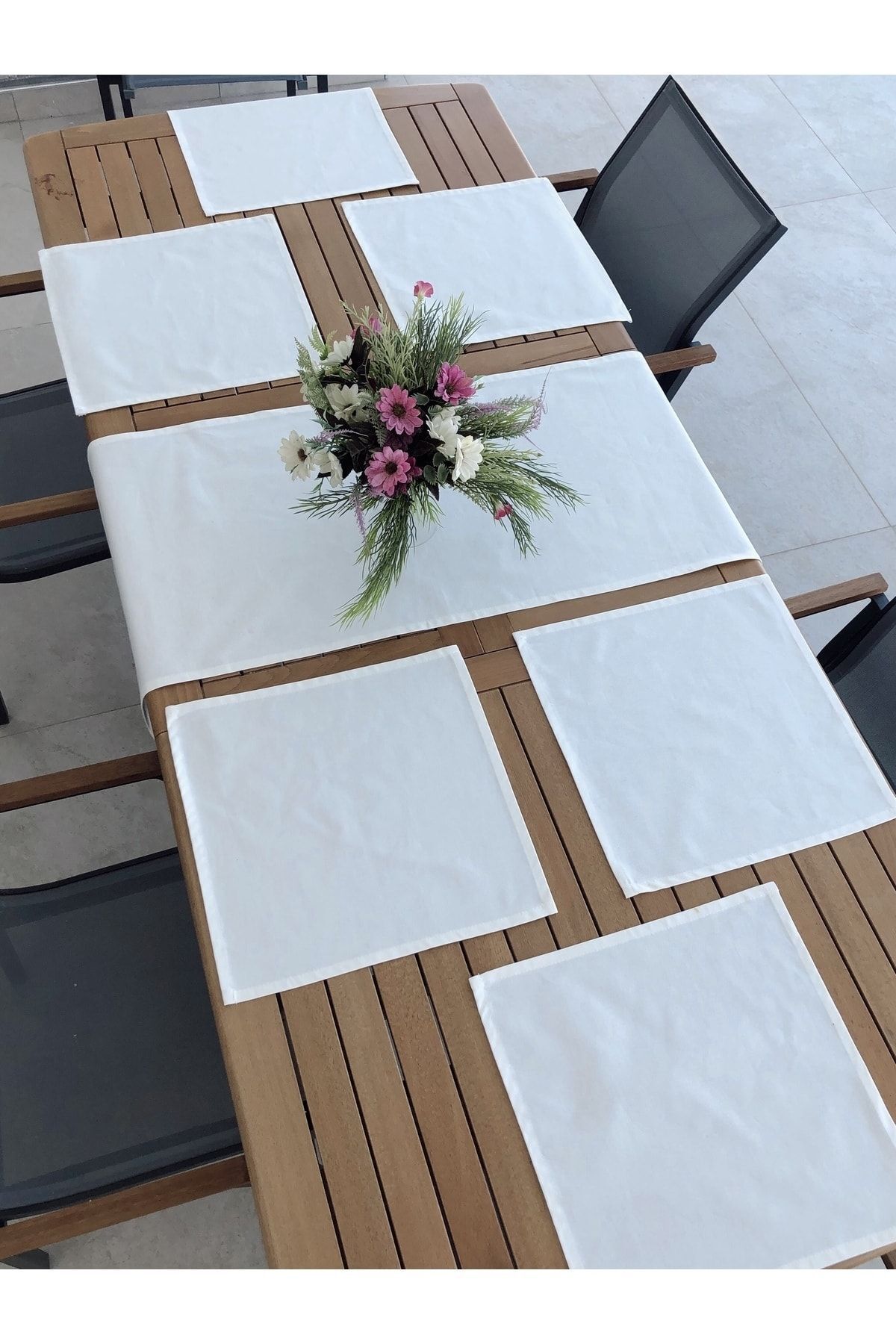 KUMAŞBANK Set De Servire Set De 6 Bucăți De Șervețele Din Material Textil (supla, Service Americane, Capacă De Masă, Prezentare) - One Size