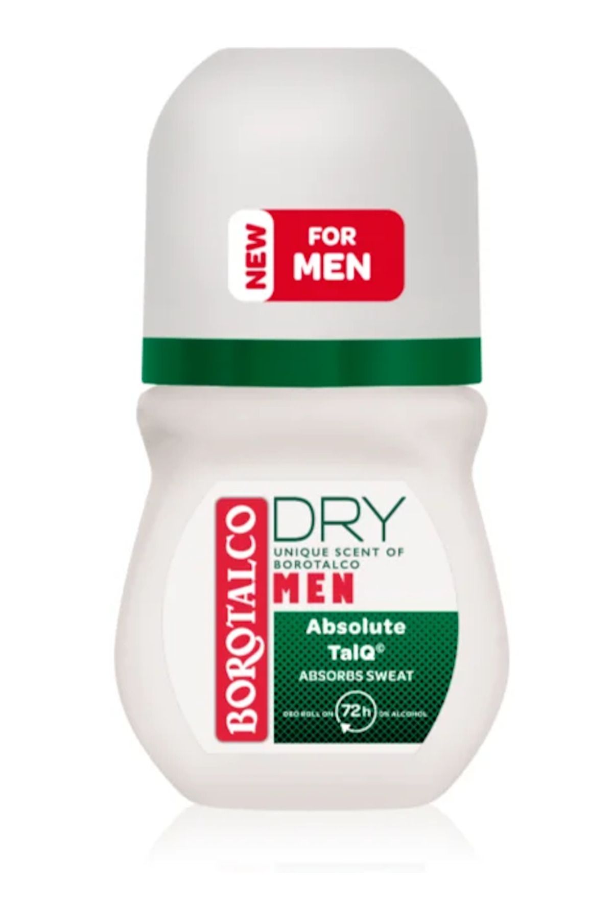 Dry Men- Absolute Talq- Roll-on ایتالیایی بدون الکل برای مردان- 72 ساعت موثر- 50 میلی لیتر Borotalco