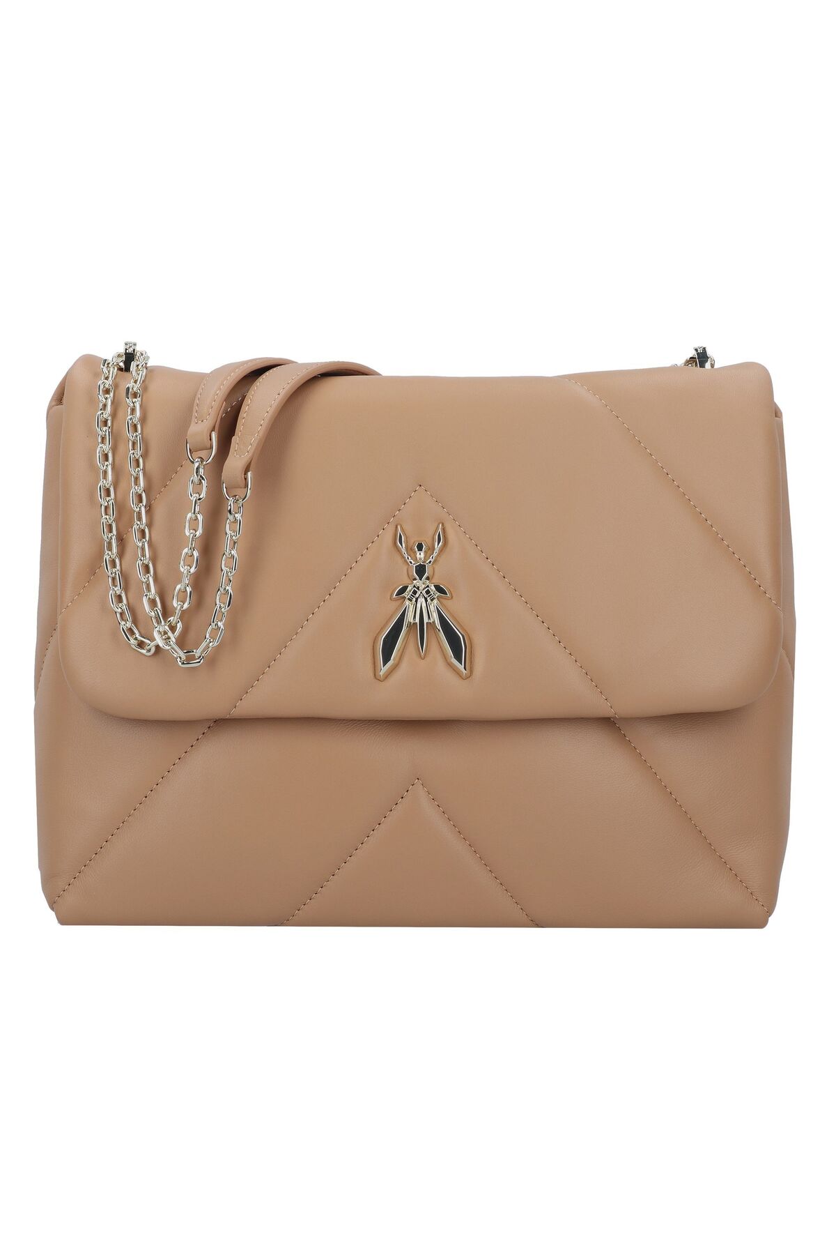 Patrizia Pepe Damen Braun Fly Schultertasche Leder 31 Cm Für - One Size