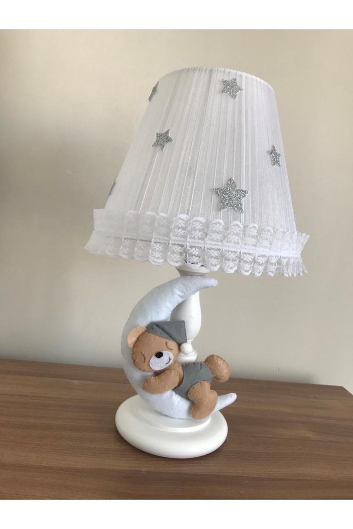 Keçeli parti hayalleri Bebek Çocuk Odası Abajur Kahve Ayıcık Gri Elbise fotoğrafı 2 (önizleme)