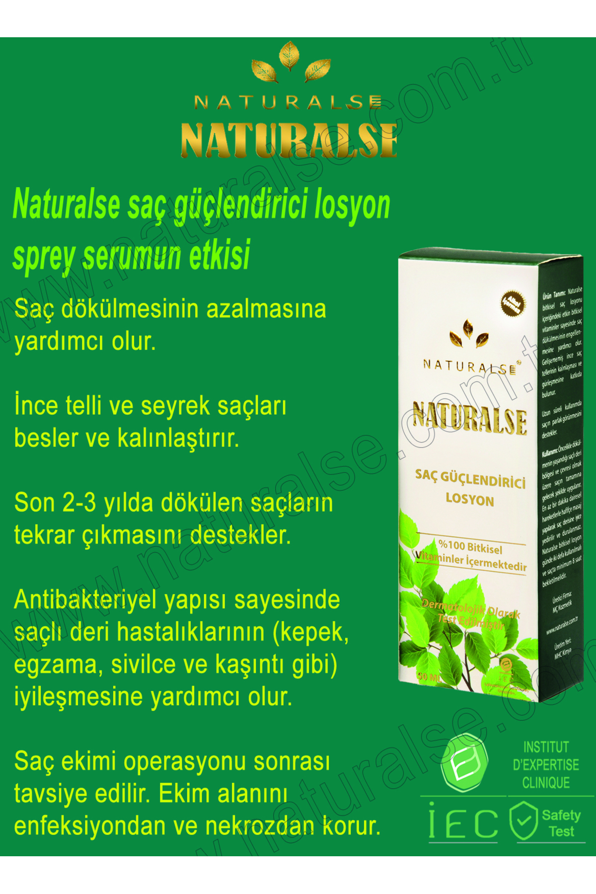 ترکیبات گیاهی - ضخیم کننده مو - ضد ریزش مو - اسپری سرم 50 میلی لیتر — Naturalse 50 میلی لیتر — تصویر 5 از 9