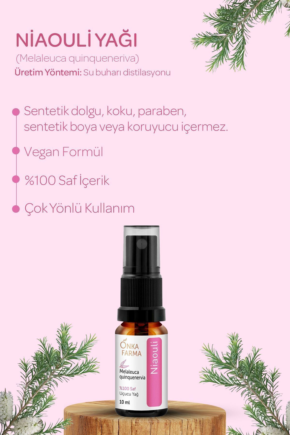 روغن اسانس نیولی Onka Farma (NIAOULİ) - 100% خالص طبیعی و بدون افزودنی اسانس نیولی - 10 میلی لیتر OnkaFarma