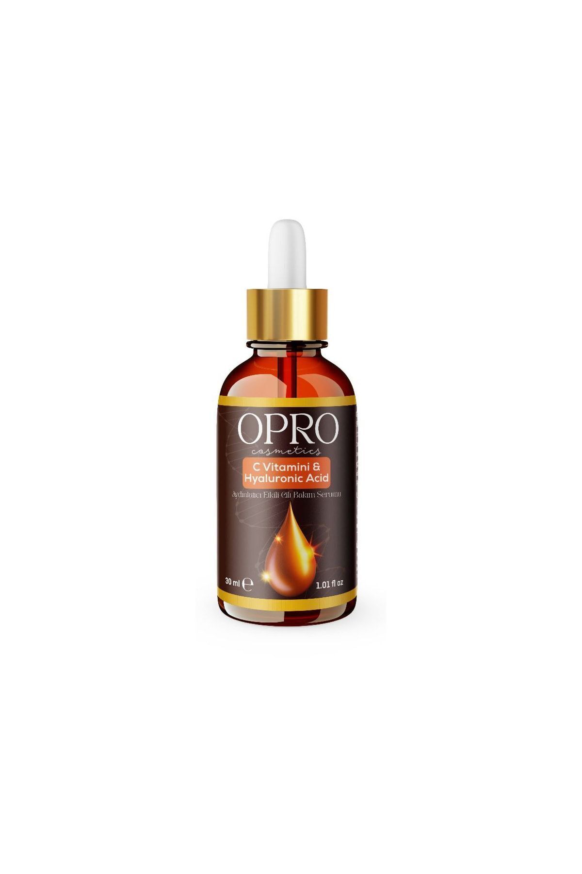 Cosmetics C Vitamini & Hyalüronik Asit Aydınlatıcı Yüz Serumu 30 ml — OPRO-002