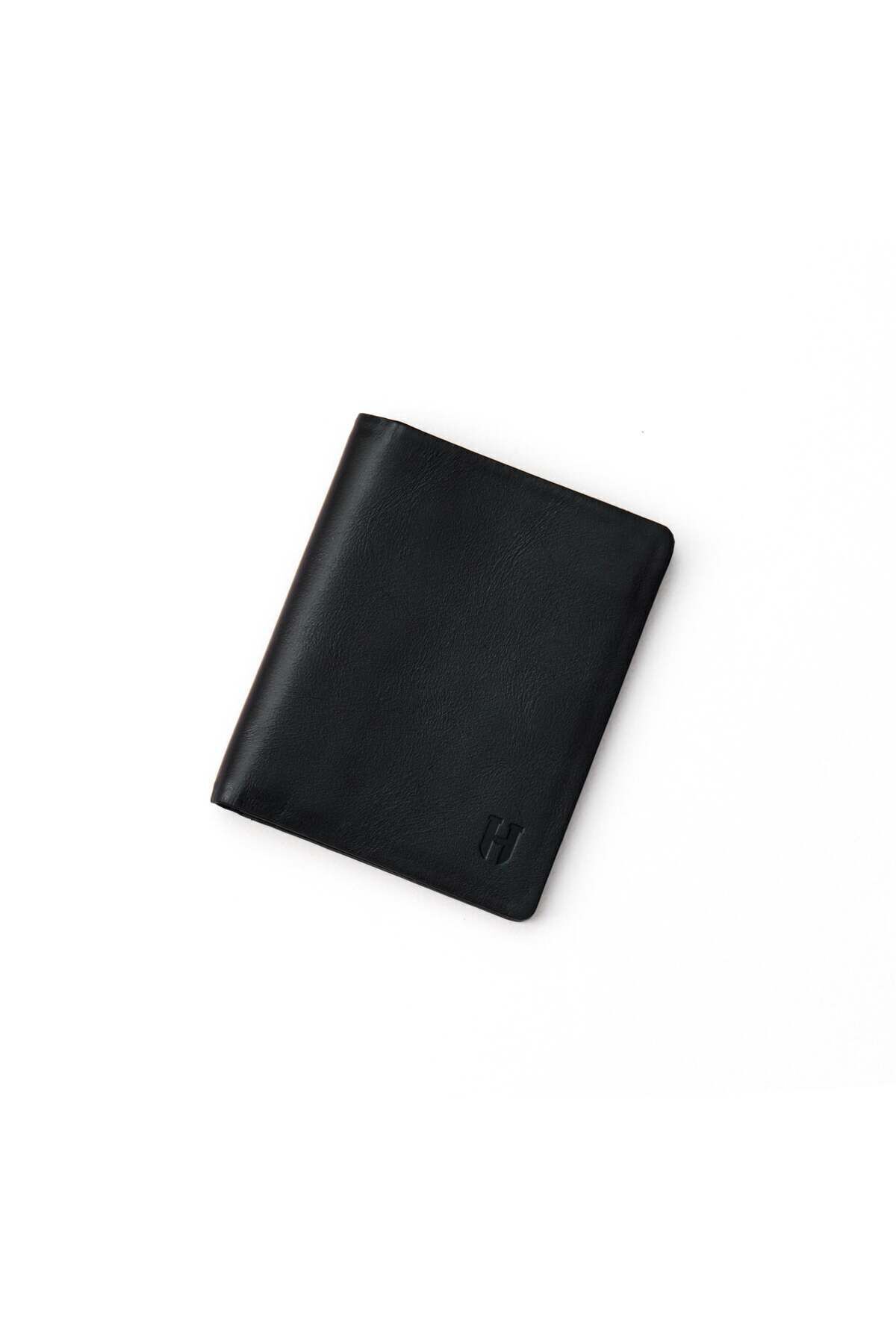 کیف پول مردانه طراحی باریک چرم سیاه و سفید دیتون محافظت شده RFID HELMBROOK