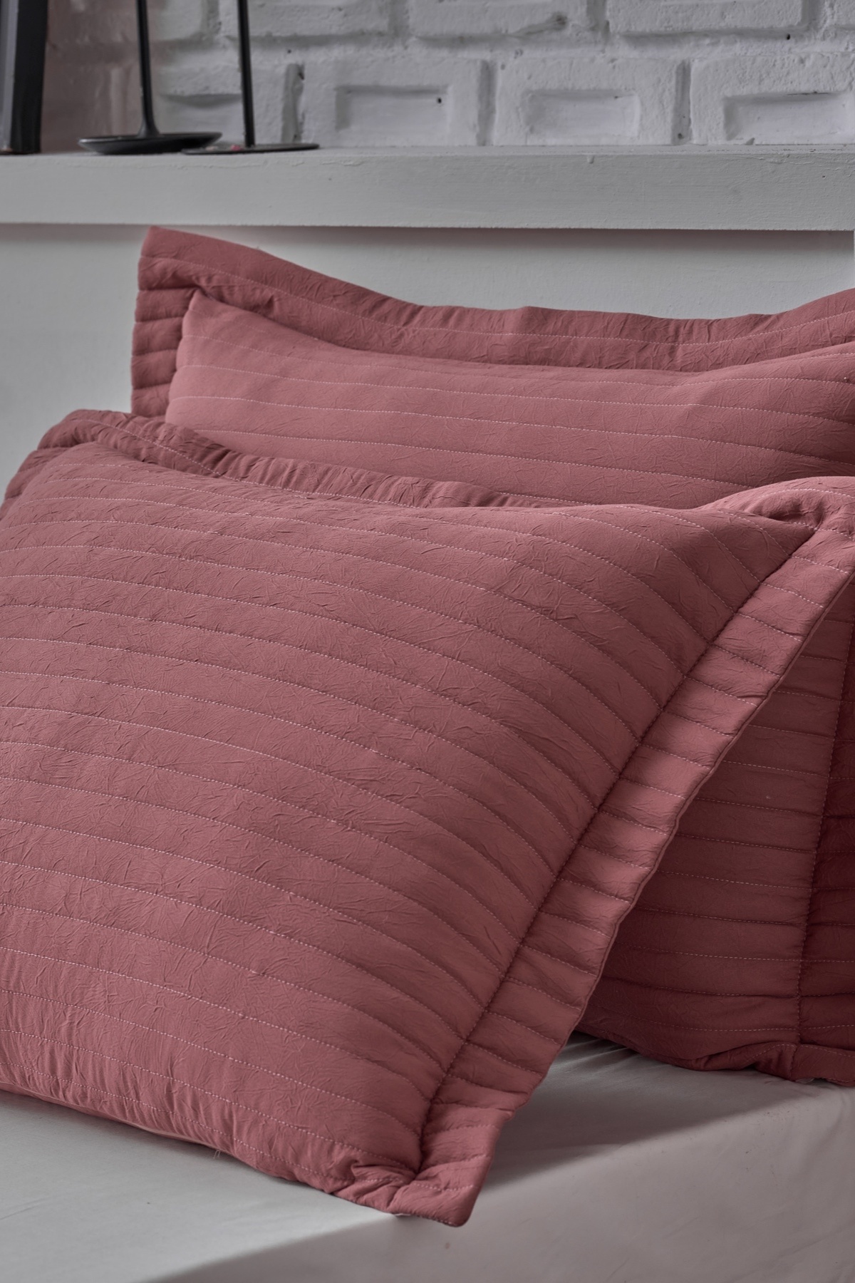 Doqu Home-Claret Red Otto Bedspread - Double 4