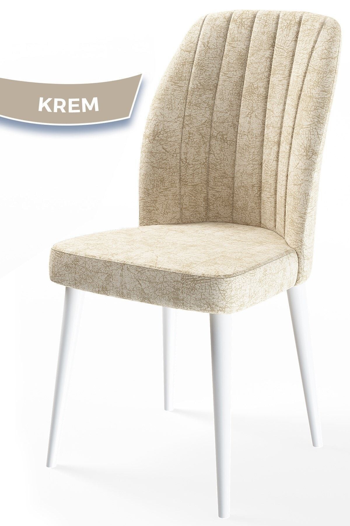 Etra Series, 1st Class Dining Room Chair with Hornbeam Legs,cream Chair with White Hornbeam Legs