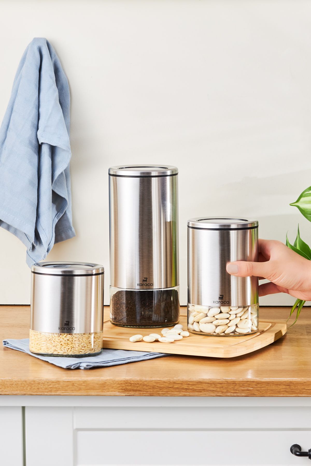 Karaca-Walter Inox 3-Piece Storage Container/Jar Set 2