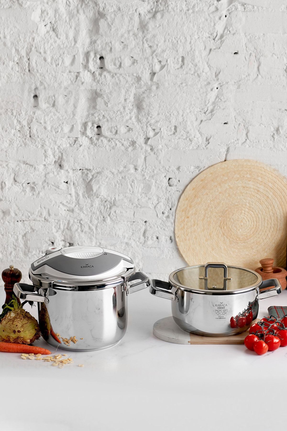 Karaca-Orbit White Pressure Cooker Set 4 6 Liters 2