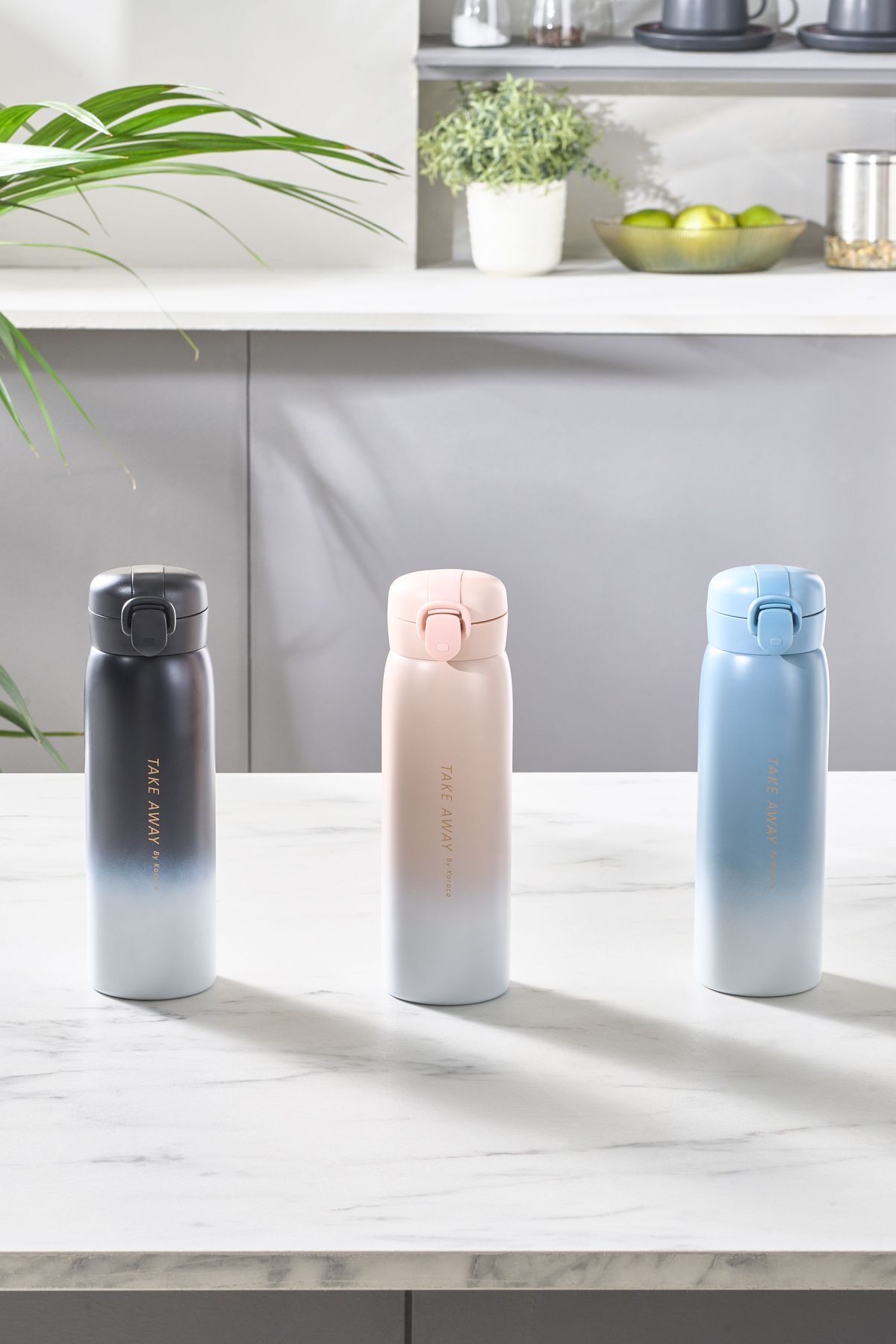 فلاسک صورتی Skyfall Steel Sealing Thermos 500 میل Karaca
