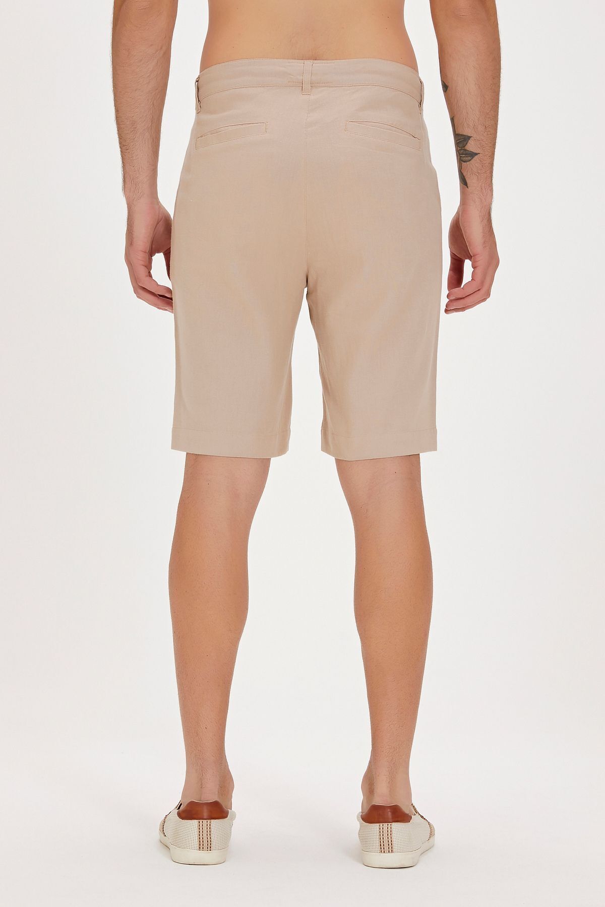 Bad Bear-Lyne Beige Men's Shorts - Side Pocket 6