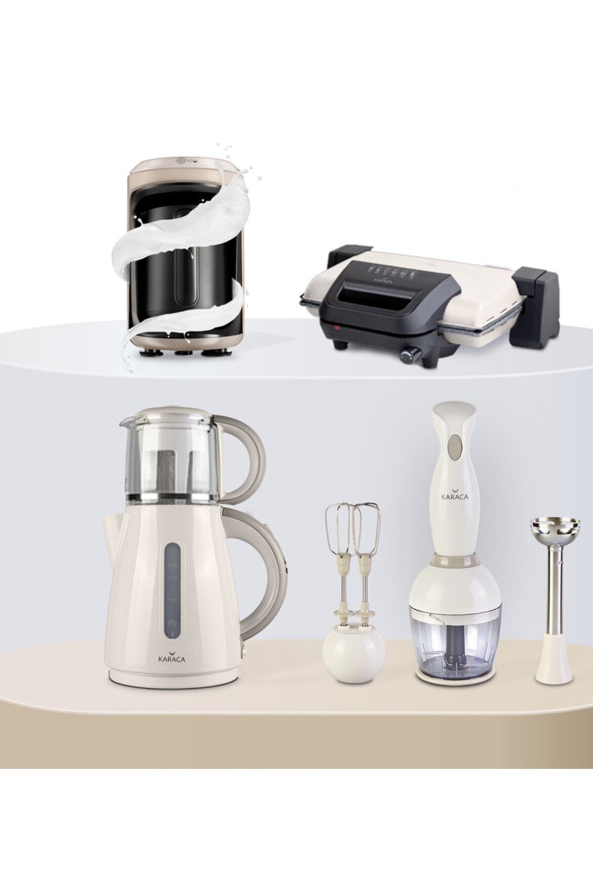 Gurme Latte Evlilik Paketi  Tost Makinesi Kahve Makinesi Çay Makinesi Blender Set