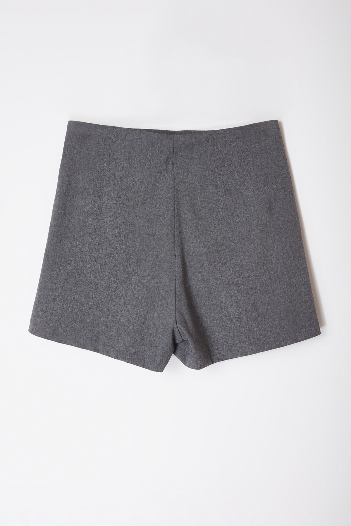 Trendyolmilla  Gri Fiyonk Detaylı Yırtmaçlı Mini Dokuma Şort Etek TWOAW25SR00021 - Görsel 8