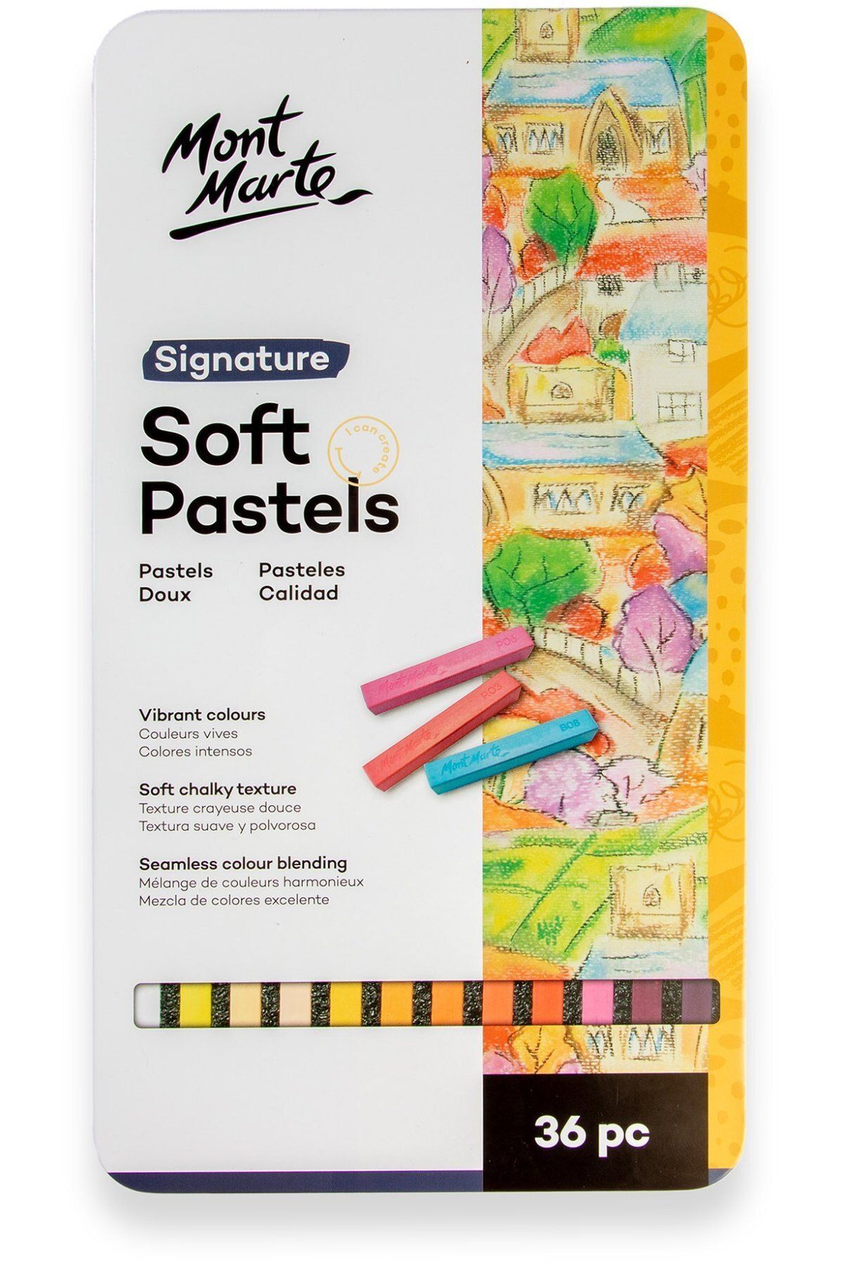 Mont Marte MM Soft Pastel Teneke Kutuda 36'lı