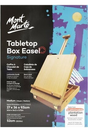 Mont Marte MM Masaüstü Kutu Şövale Medium - Kayın - Signature