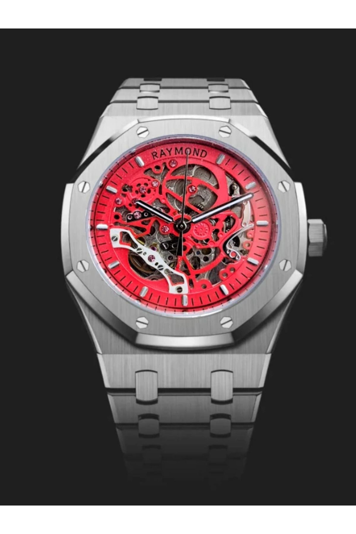 Raymond-Rym-1012-Ss-Red Men's Automatic Wristwatch 1