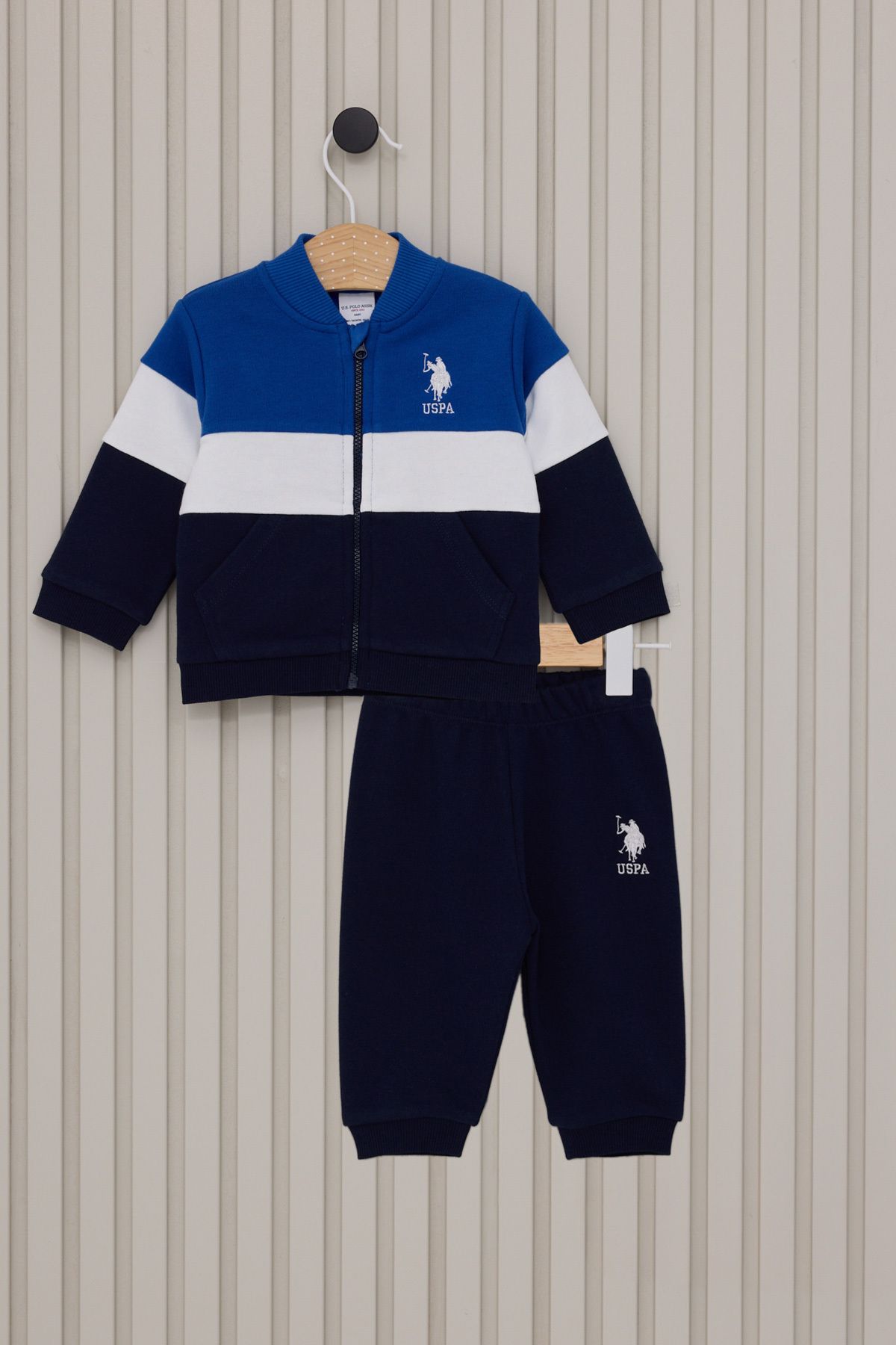 ست 3 تکه آبی پسر بچه U.S. Polo Assn.