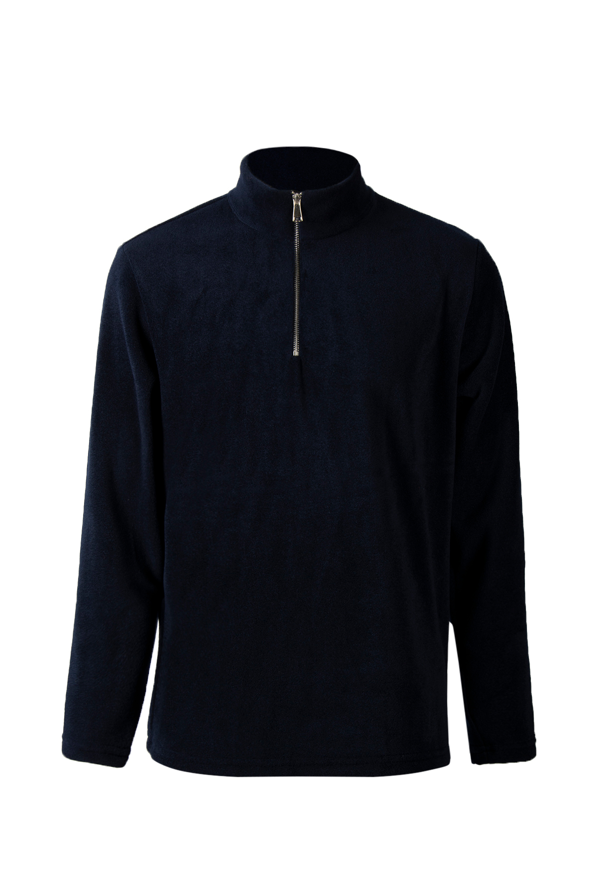 Lacivert Yarım Fermuarlı Regular Kalıp Dik Yaka Polar Sweatshirt — سرمه‌ای ADG24PLR210824 — تصویر 5 از 7