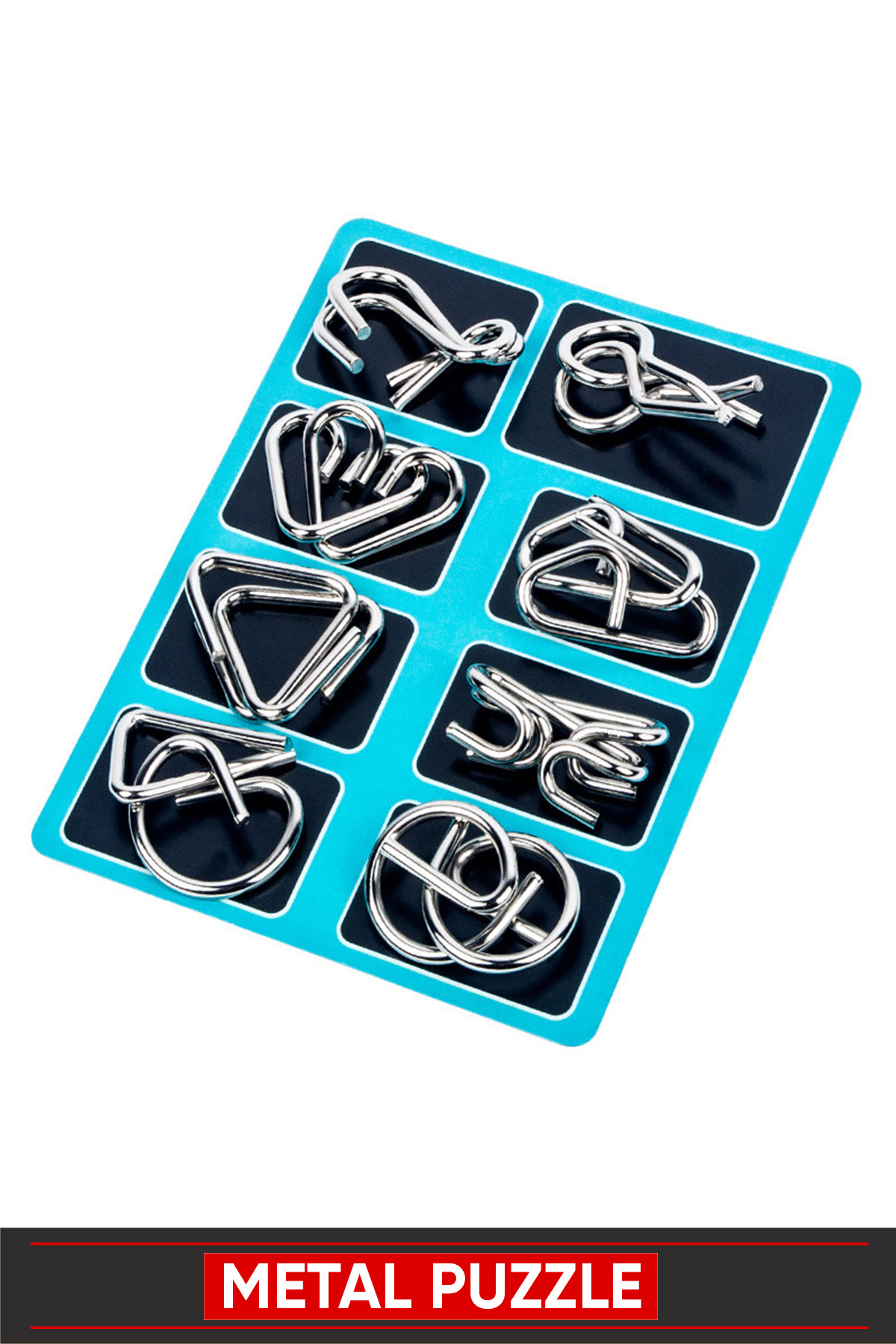 Vox Art -8'li 3d Metal Puzzle Zeka Oyunu Eğitici Puzzle (3dmp-3