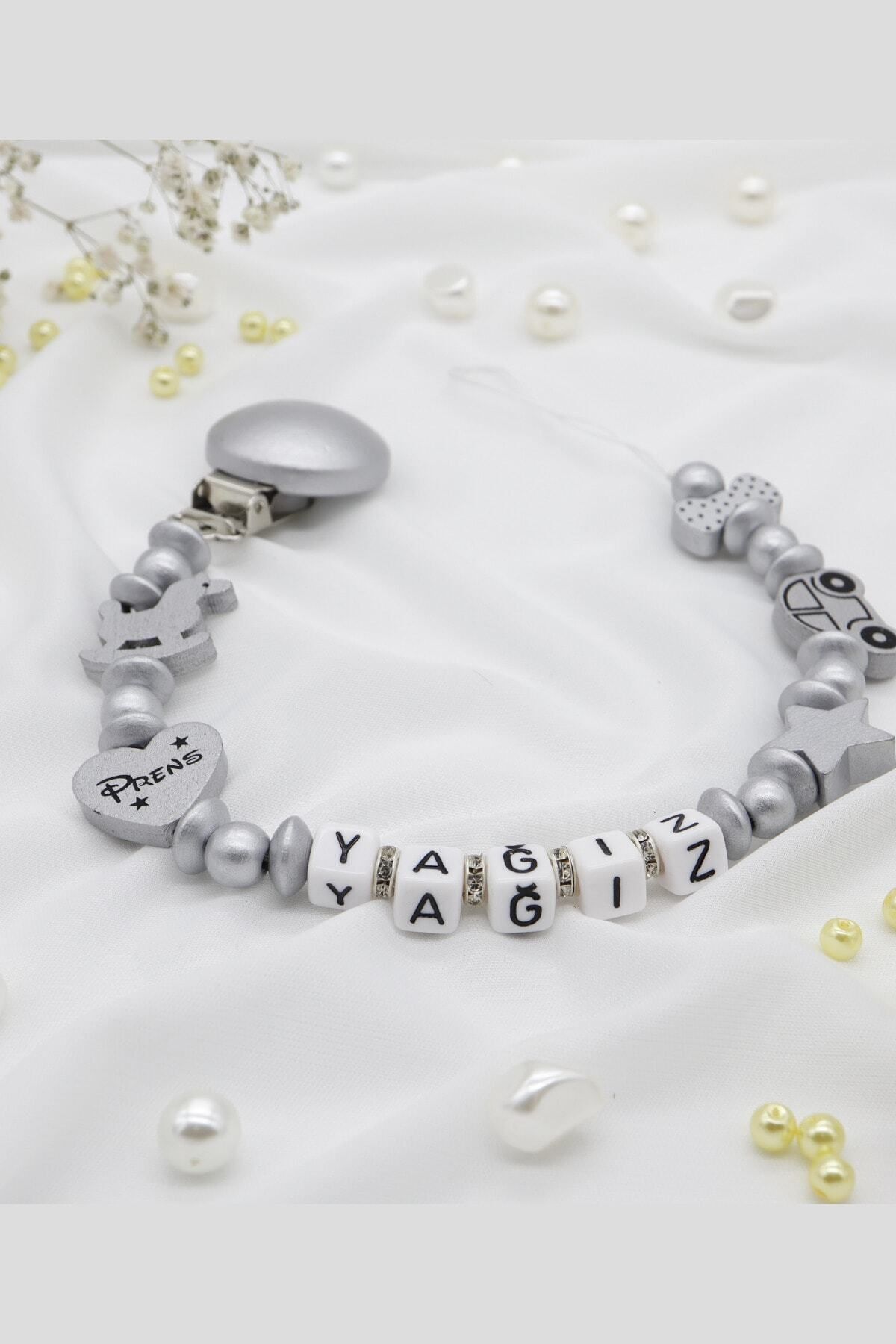 lilamtasarım Isimli Emzik Zinciri - Emzik Askısı - Bebek Hediyesi Bez030 fotoğrafı 2 (önizleme)