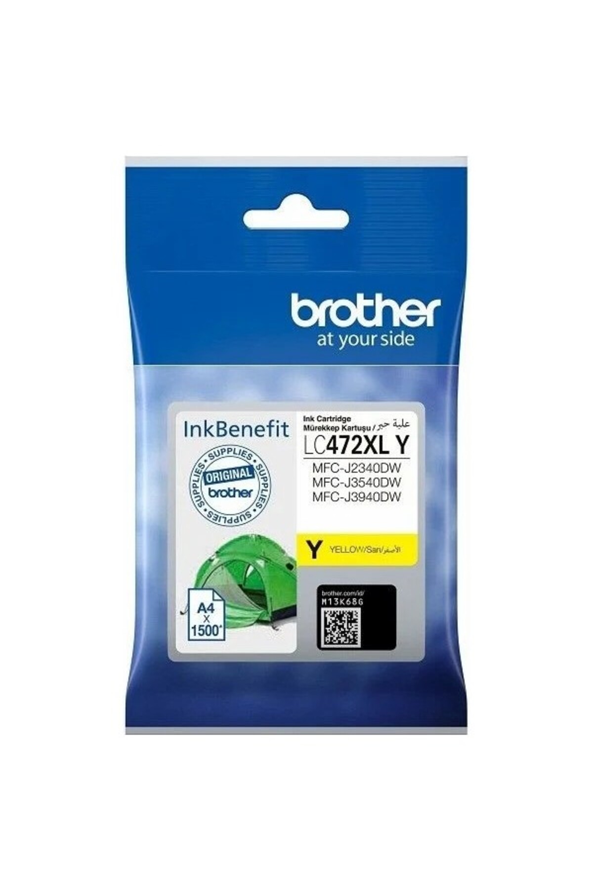 Plusink Brother MFC-J2340DW LC472XL Y Sarı Orijinal  Kartuş  1500 Sayfa