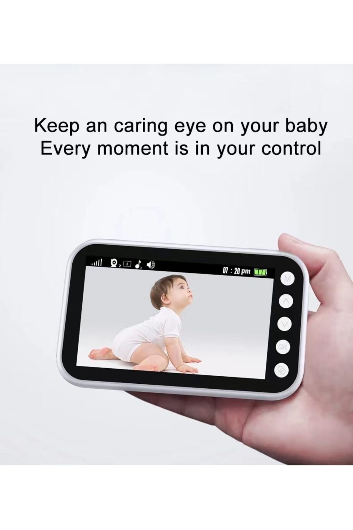 VOOKA Ape Lcd Ekranlı Gece Görüşlü Bebek Monitörü Bebek Izleme Kamerası Oda Sıcaklığı Kontrollü Kablosuz fotoğrafı 2 (önizleme)